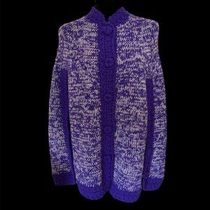 Handmade - Gorgeous Purple, Lavender, White Cape/Poncho